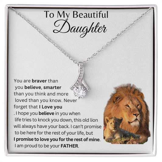 Alluring Beauty Necklace To My Beautiful Daughter From Father