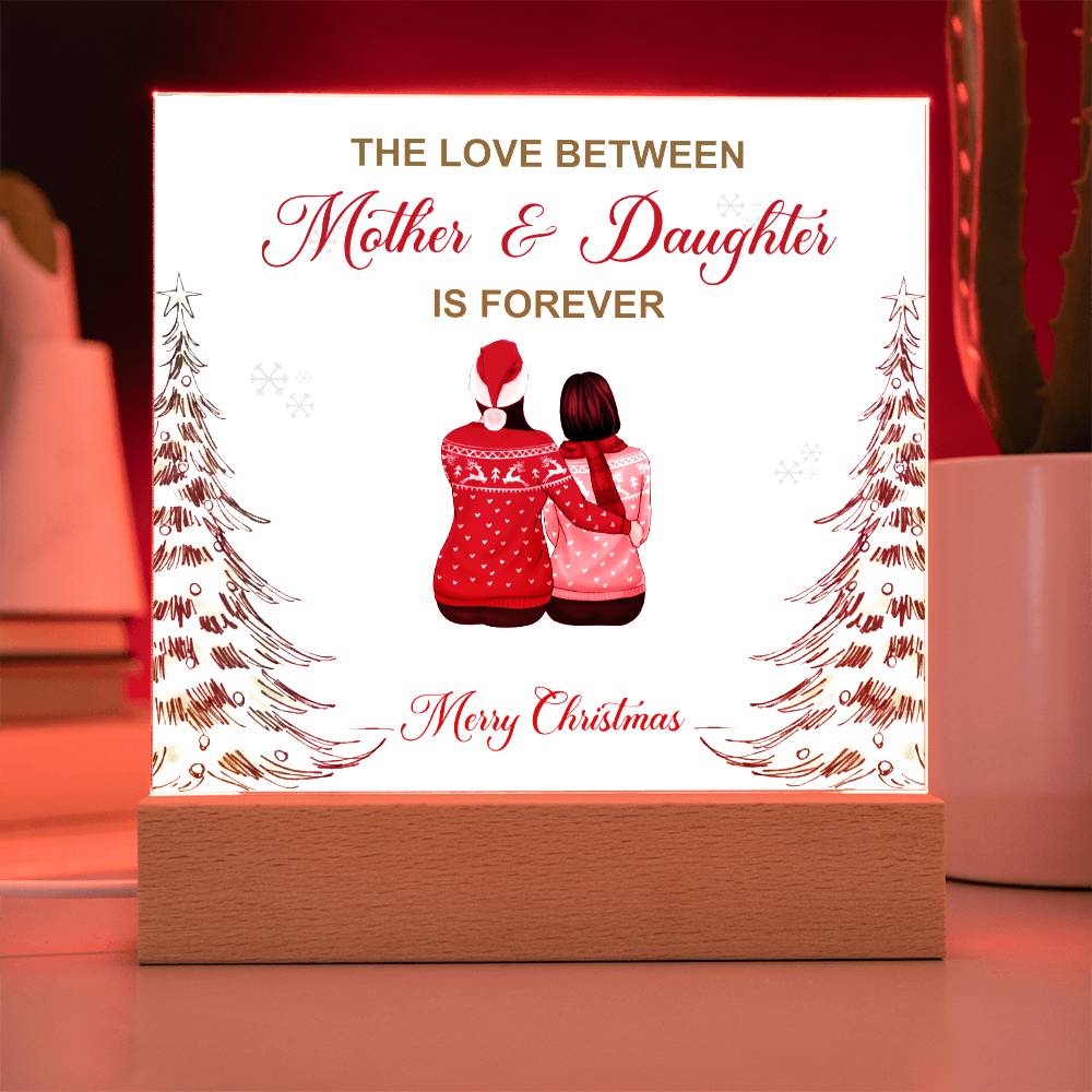 Acrylic Square plaque Mother & Daughter